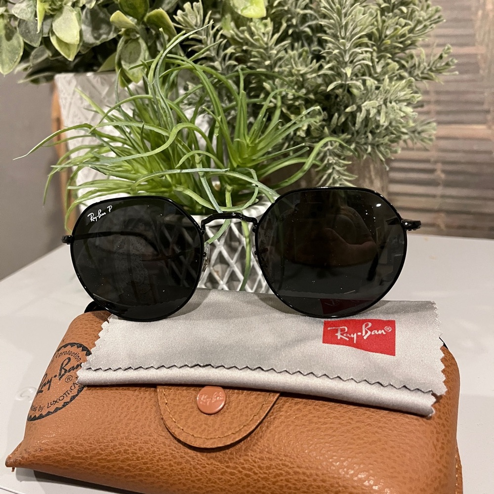 Ray-Ban RB3565 Jack Round Polarized Sunglasses Raybans with Case
